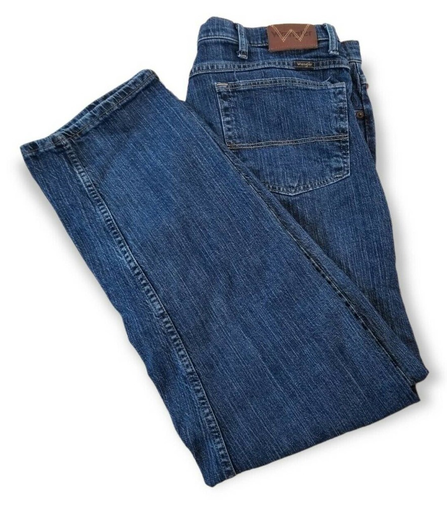 Wrangler Jeans 36x30 Advanced Comfort straight leg blue EXCELLENT
